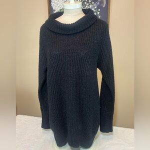Philosophy Black Cowl Neck Sweater